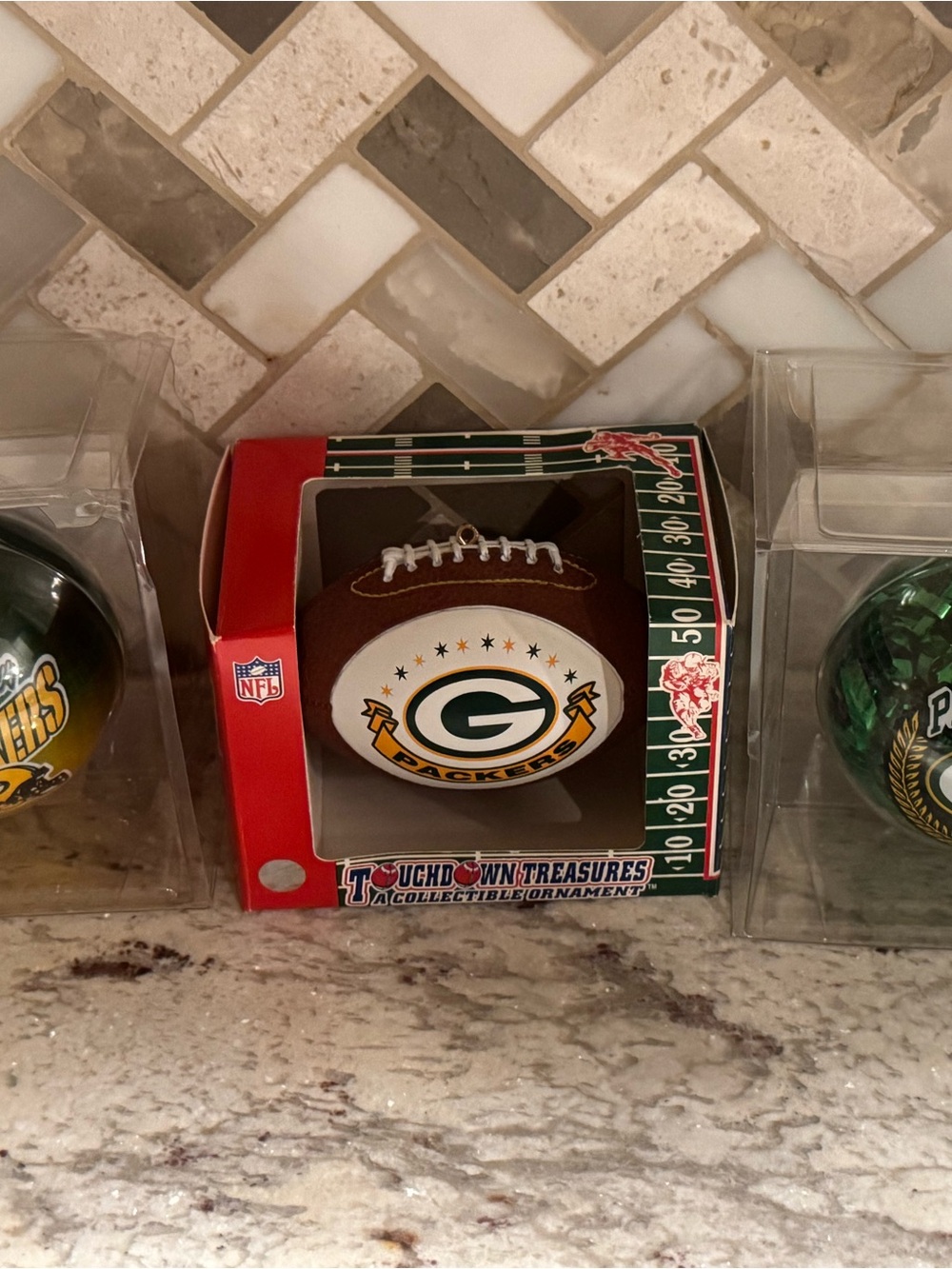 NEW!! Bundle of 3 Green Bay Packers Tree Ornaments